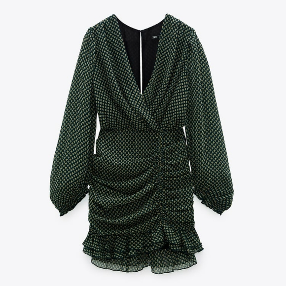 Zara metallic thread draped dress - Picture 4 of 6